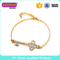 Pulsera de moda con llave ajustable de oro de aleación